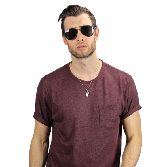 Mens Brown Metal Frame Aviator Sunglasses Polarized Lenses New - Picture 3 of 7